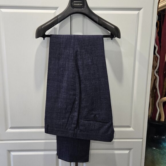 ZEGNA Linen/Wool Single-Breasted Plaid Suit - Picture 10 of 16